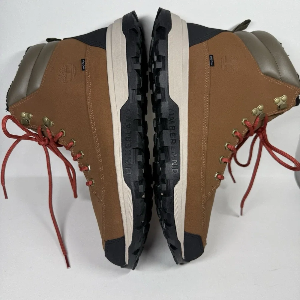NEW Timberland Men's Size US 12 Rust Leather Treeline Waterproof Insulated Boots